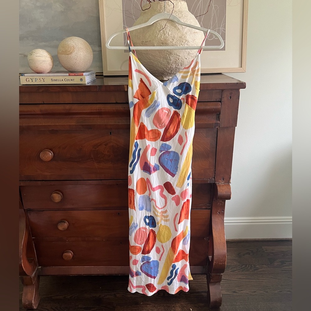 Sweet Pot Abstract Print Dress